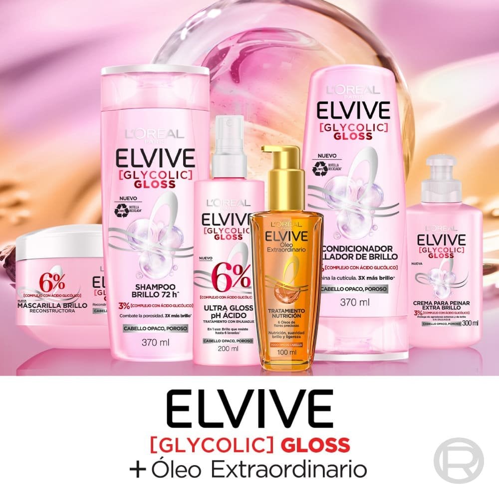 elvive glycolic gloss y oleo extraordinario